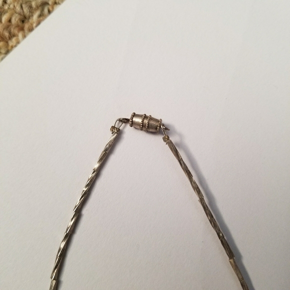 Relisted -Vintage butterfly necklace blue turquoise silver - Picture 6 of 12